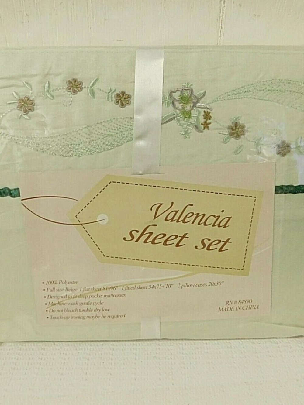 Valencia Full Size Sheet Set Deep Pocket Mattresses NEW in Package